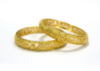 gold plated lace bangles