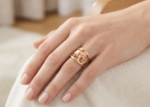 elephant motif ring