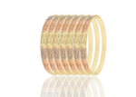 6 mm Three Tone Plated Punched Bangles