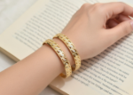 Classic Half Round Gold Plated Bangles
