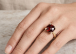 CZ Stone Ruby Ring