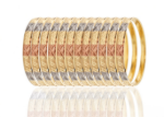 3 Tone Plated Bangles