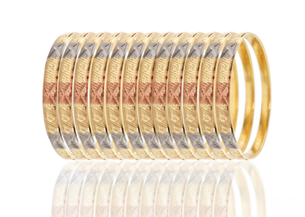 3 Tone Plated Bangles