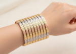 Gold Plated 3 Tone Bangles