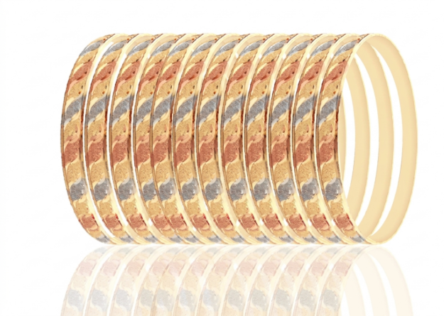 3 Tone Plated Bangles