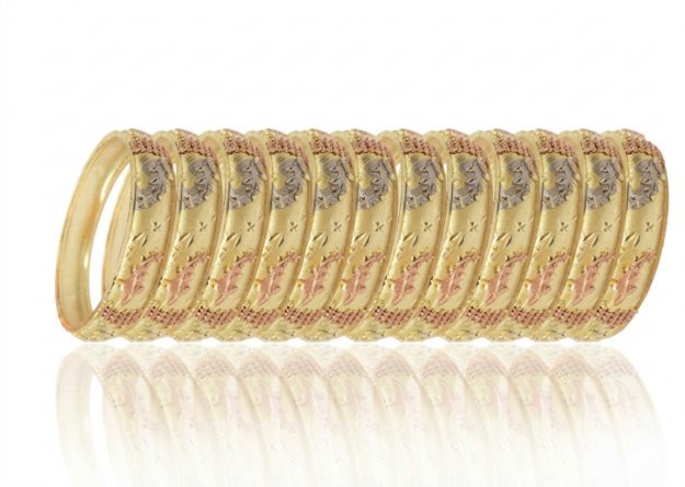 Three Tone Plated Bangles