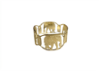 Gold Plated Elephant CNC Bangle