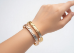 Lightweight Three Tone Bangles