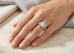 CZ Cushion Halo Ring