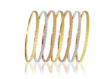 three tone plated 7 days semanario bangles