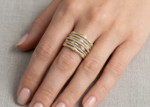 Gold Plated Halo Rings