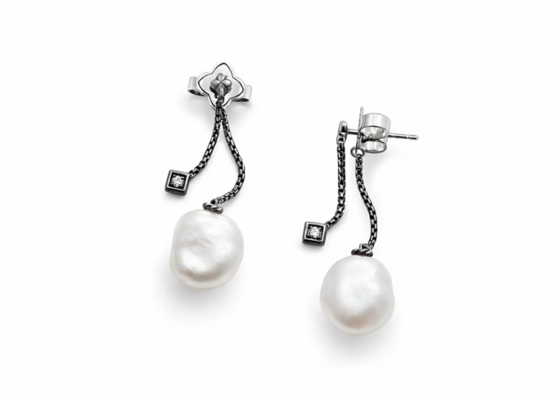 rhodium plated earrings