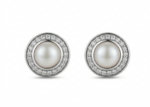 Silver Plated Pearl Stud Earrings