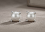 elegant silver stud earrings