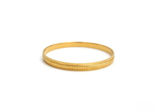 gold plated machine cut bangles