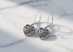 filigree heart earrings