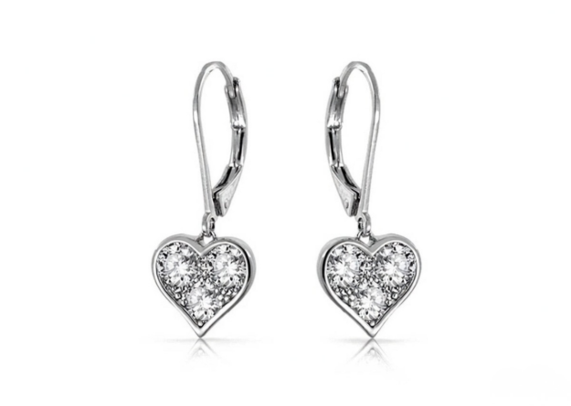 rhodium plated earrings
