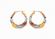 three tone hoop earrings