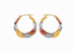 three tone hoop earrings