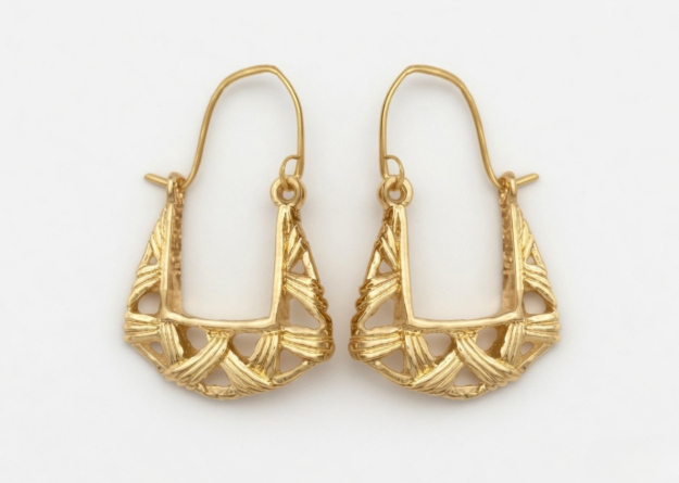 gold plated hoop earrings