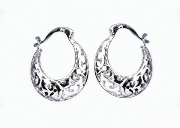 rhodium plated earrings