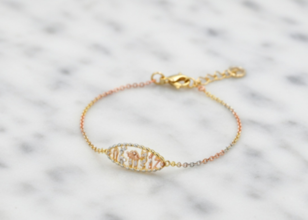 Three Tone Plated Bracelet