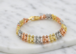 three tone plated bracelet