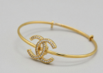 gold plated cz bracelet