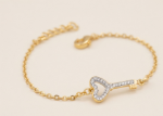 cubic zirconia key bracelet