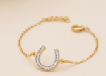 gold plated horseshoe bracelet