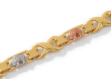 three tone chain bracelet