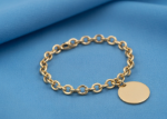 women gold chain charm bracelet