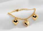 gold heart bracelet for women heart charm bracelet for girls