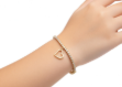 gold plated heart charm tennis bracelet