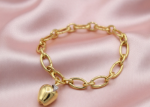 gold apple bracelet womens