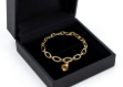 gold plated bell charm bracelet
