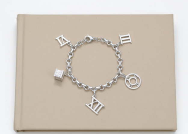 silver plated roman numeral bracelet