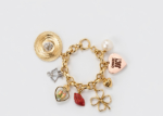 gold plated charm bracelet