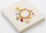 gold chain charm bracelet