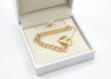 gold plated heart charm chain bracelet
