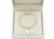 silver plated toggle charm bracelet