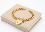 gold heart bracelet mens