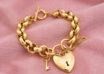 love lock bracelet gold plated