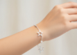 silver plated star toggle bracelet
