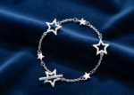 silver plated star toggle bracelet for women daily wear