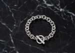silver plated womens toggle bracelet