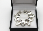 silver plated womens toggle bracelet