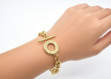 gold plated mens toggle bracelet