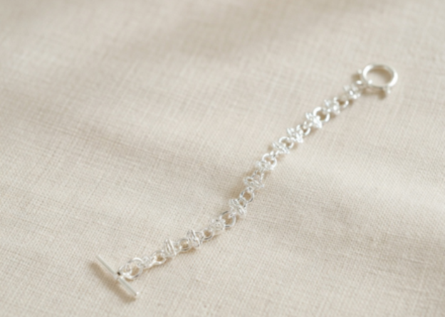silver plated toggle bracelet