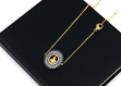 gold plated CZ saint jude mens bracelet